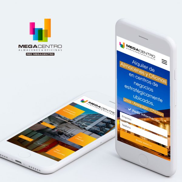 Diseño Web en Arequipa para empresa de alquiler de oficinas y almacenes MEGACENTRO